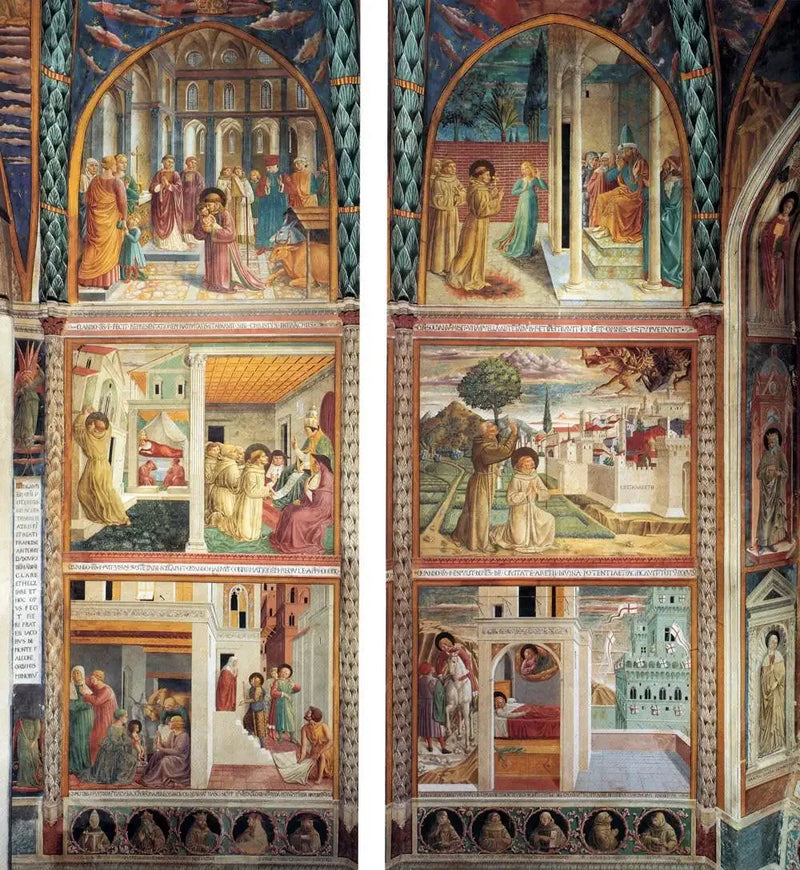 Scener fra helgen Fransiscus' liv - Benozzo Gozzoli