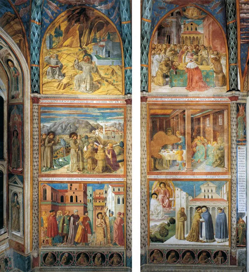 Scener fra livet til Saint François, sørvegg - Benozzo Gozzoli
