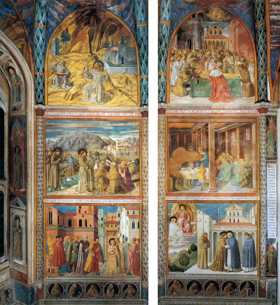 Scener fra livet til Saint François, sørvegg - Benozzo Gozzoli