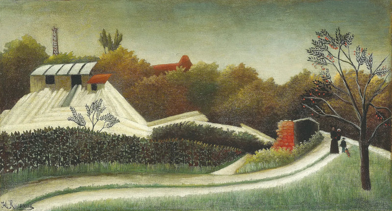 Sagbruk, forstad til Paris - Henri Rousseau