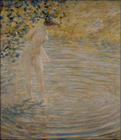 Svømme i en bekk - Robert Lewis Reid
