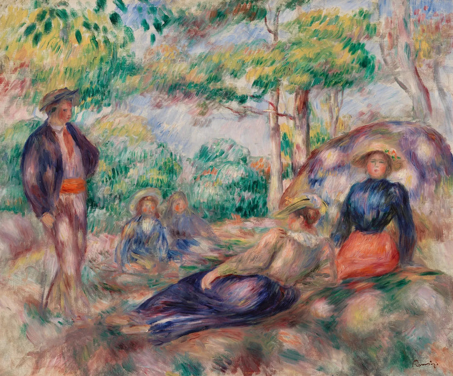 Å hvile i gresset (Hvile i gresset) - Pierre-Auguste Renoir