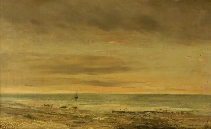 Havutsikt i Honfleur - Gustave Courbet