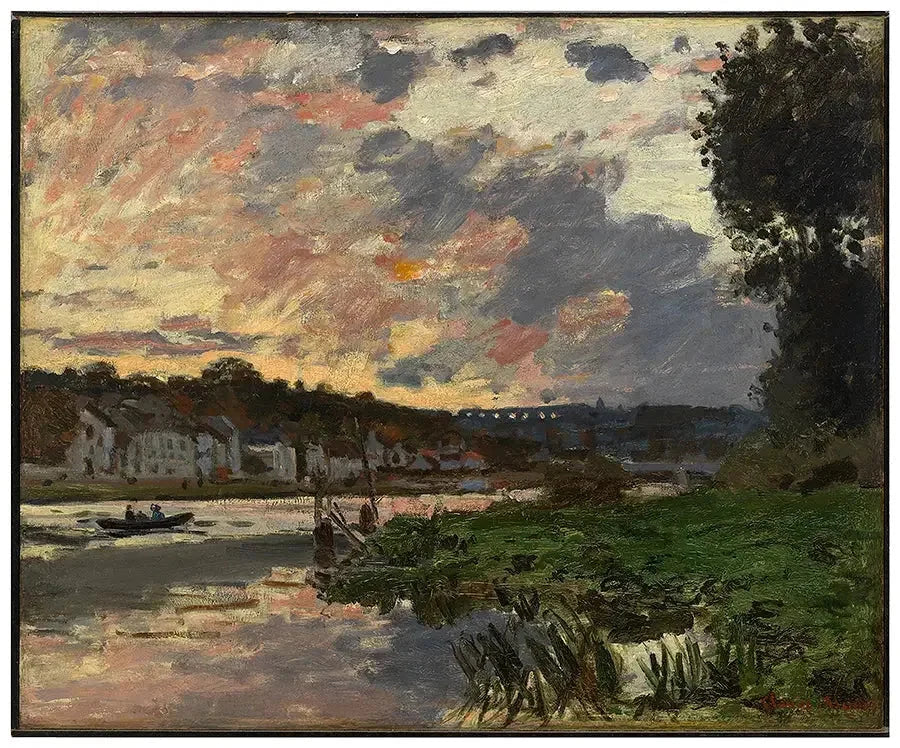 La Seine à Bougival, le soir W151 par Claude Monet, 1869, Smith College Museum of Art