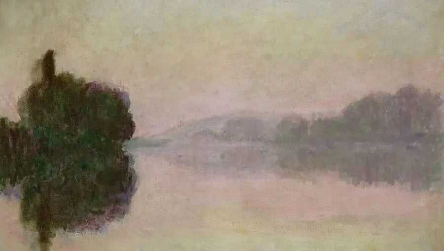Seinen ved Port-Villez, kveldseffekt W1379 - Claude Monet
