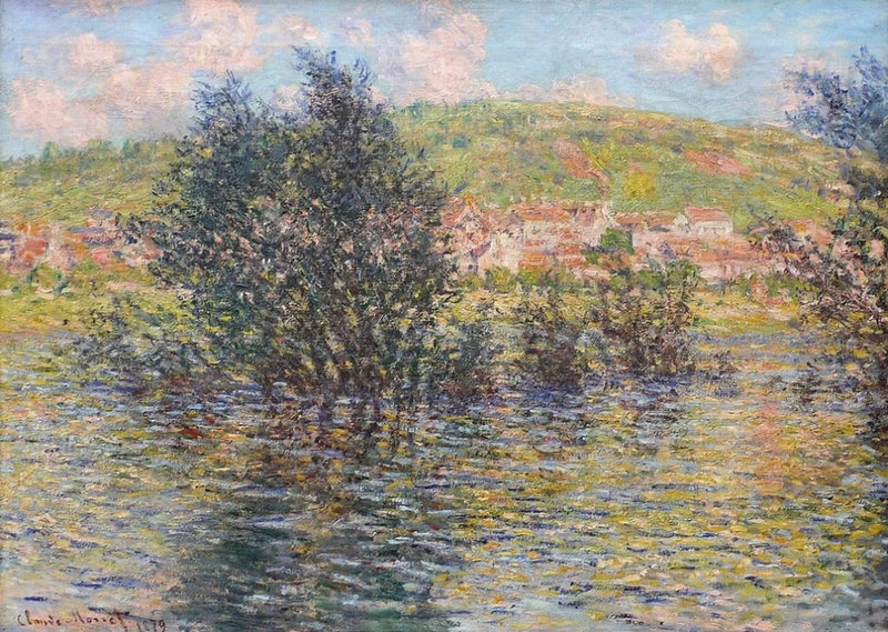 Seinen ved Vétheuil, sol etter regn W528 - Claude Monet
