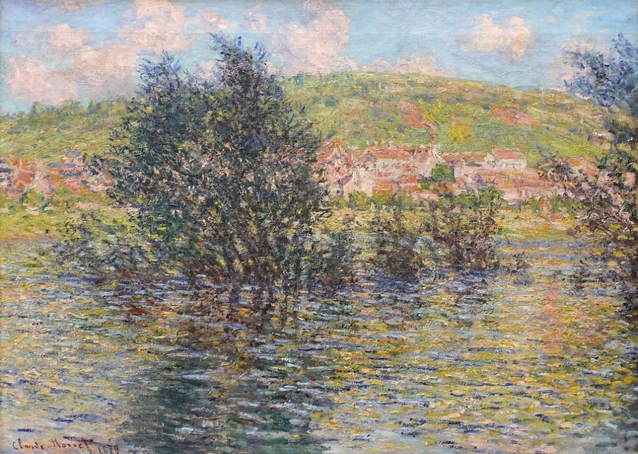 Seinen ved Vétheuil, sol etter regn W528 - Claude Monet