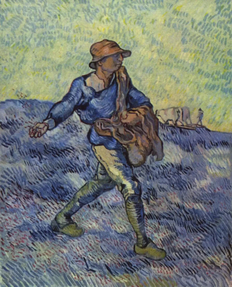 Sårmannen, Le (etter Millet) - Vincent van Gogh