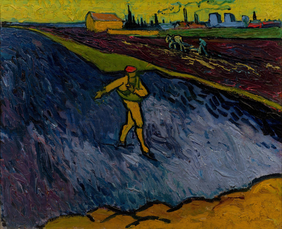 Såreren: omgivelsene rundt Arles i bakgrunnen - Vincent van Gogh