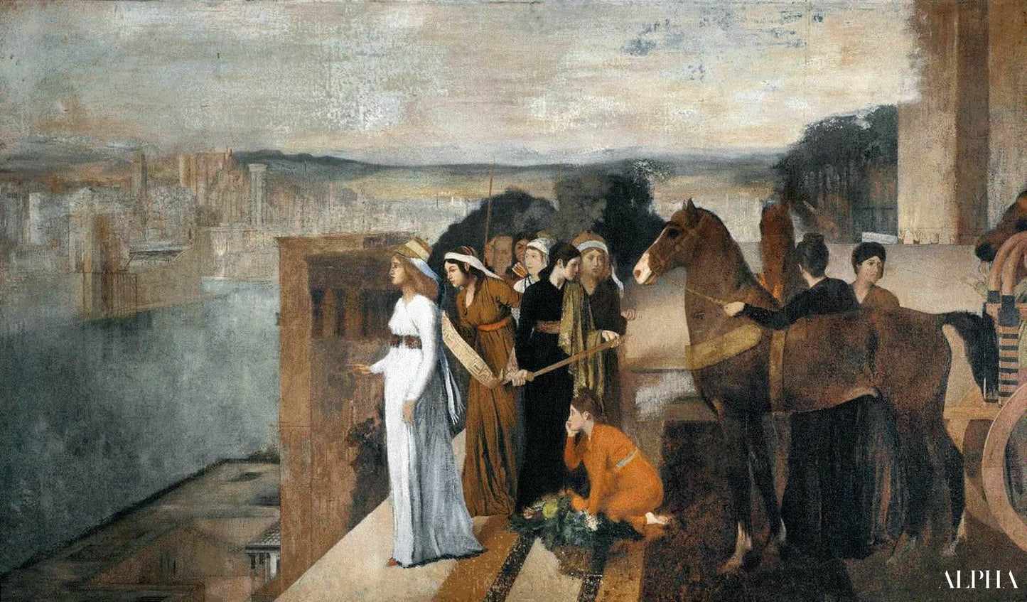 Sémiramis bygger Babylon - Edgar Degas - Høykvalitets reproduksjoner av malerier og bilder