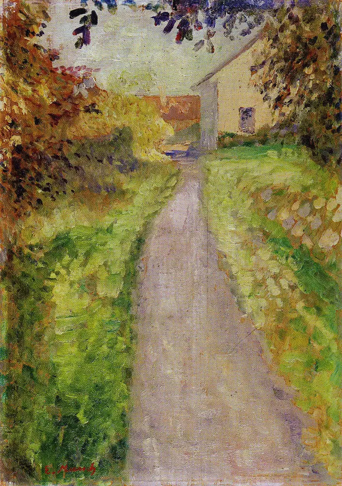 Reproduction du tableau « Sentier de jardin - Edvard Munch » par Alpha Reproduction en peinture à l’huile