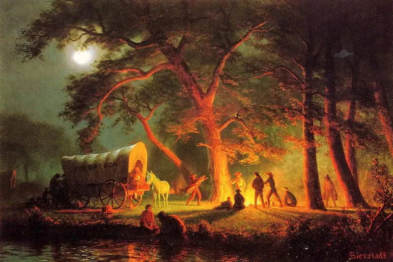 Oregons stier (bål) - Albert Bierstadt

Source:
Sentier de l'Oregon (feu de camp) - Albert Bierstadt