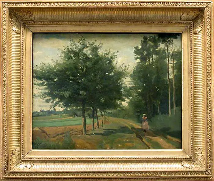 Sti langs skogen - Jean-Baptiste Camille Corot