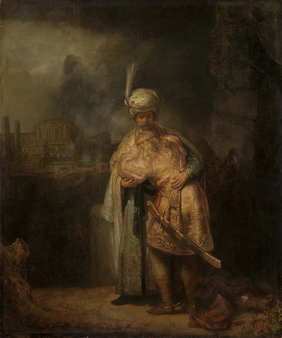 David og Jonathans separasjon - Rembrandt