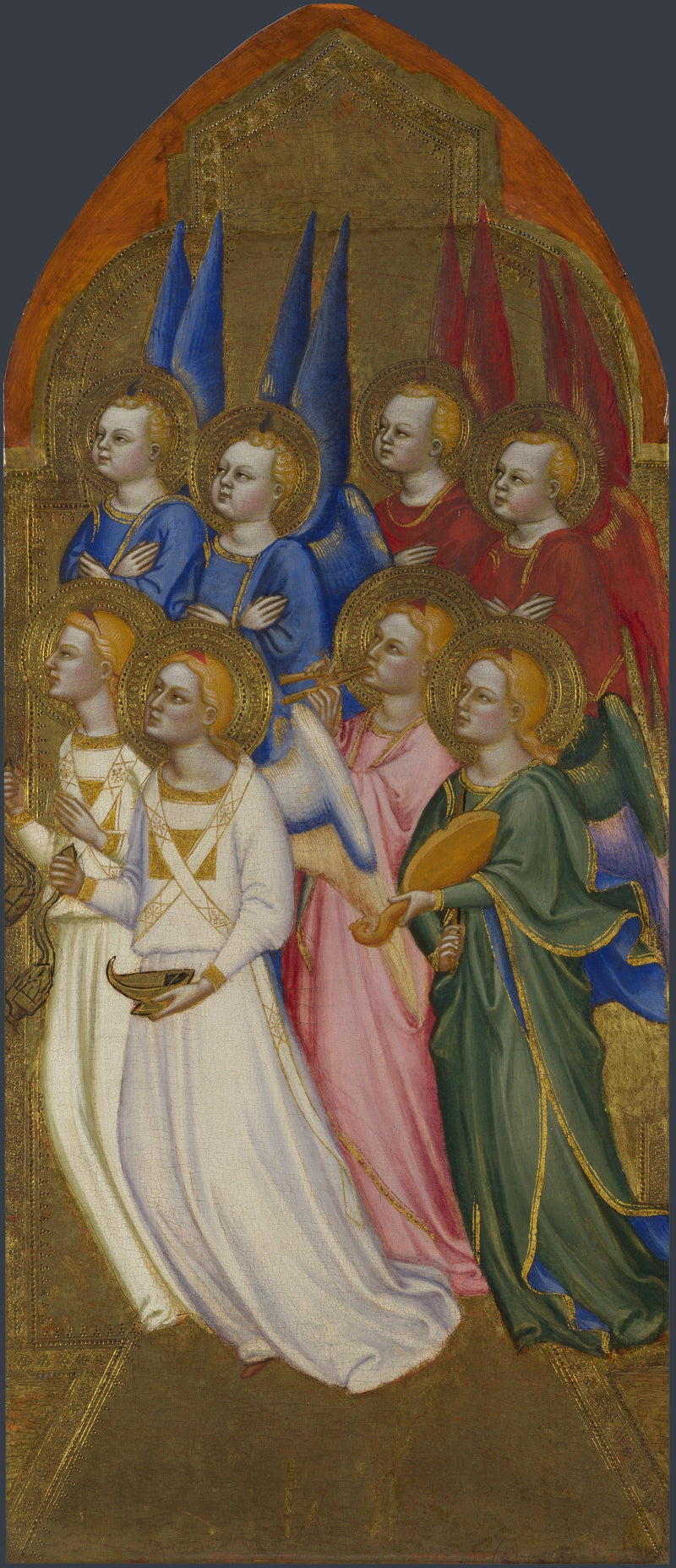Serafiner, cherubiner og tilbedende engler - Jacopo di Cione