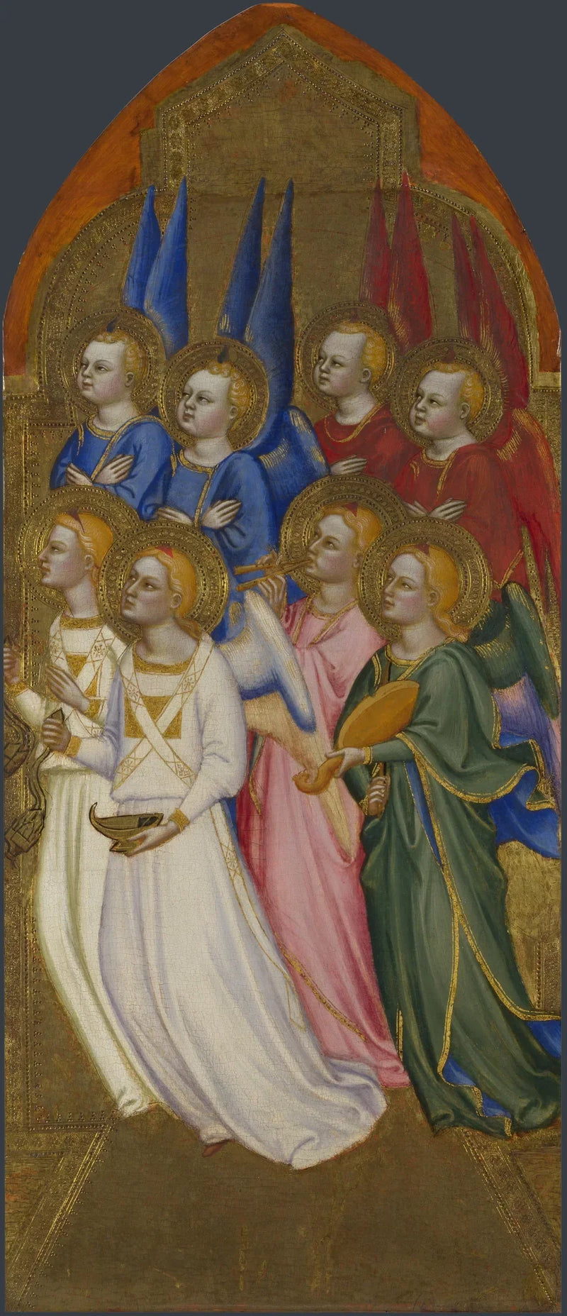 Serafiner, cherubiner og tilbedende engler - Jacopo di Cione