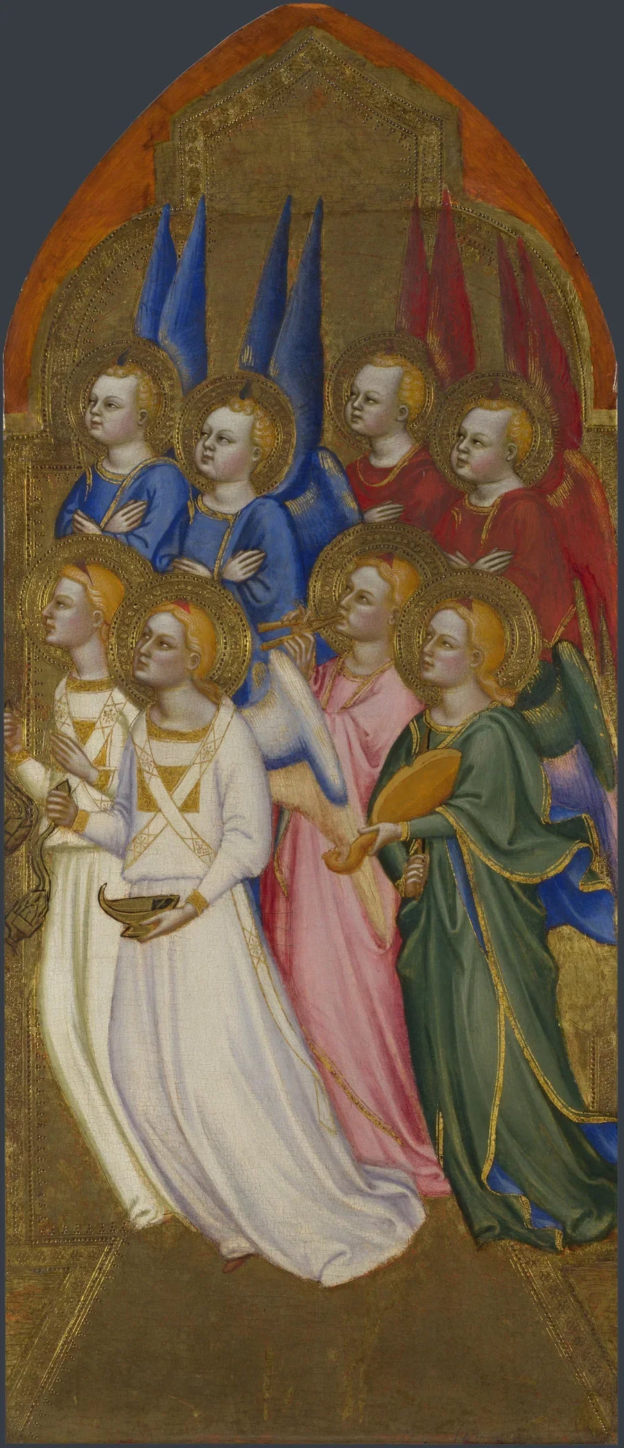 Serafiner, cherubiner og tilbedende engler - Jacopo di Cione