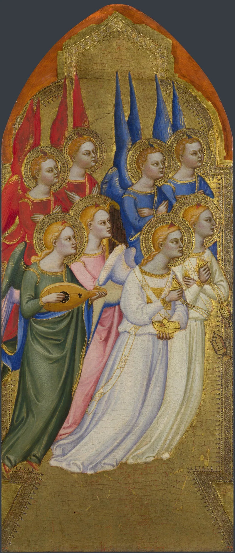 Serafiner, cherubiner og tilbedende engler - Jacopo di Cione