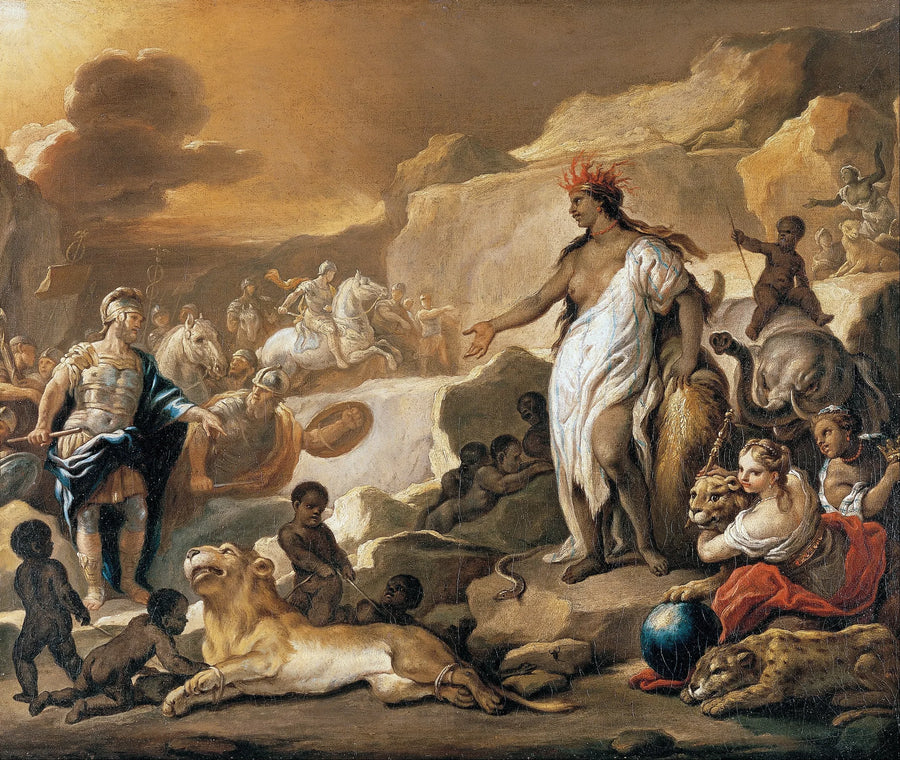 Serien av de fire verdensdelene. Afrika - Luca Giordano