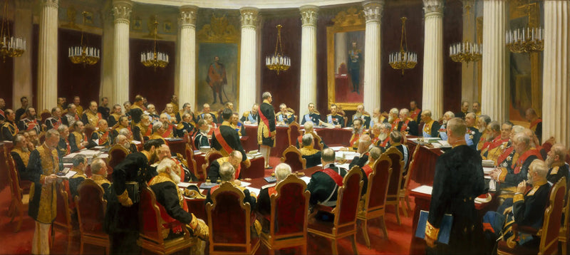 Protokollsesjon for Statens råd - Ilya Repin