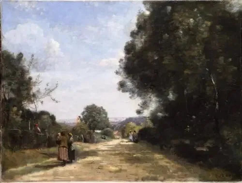 Sèvres-Brimborion. Utsikt tatt mens man ser mot Paris - Jean-Baptiste Camille Corot