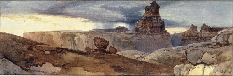 Shin-Au-Av-Tu-Weap (Guds land), Colorado-elven. Utah-terrenget - Thomas Moran

Source:
Shin-Au-Av-Tu-Weap (Terre de Dieu), Canyon du Colorado. Utah Ter. - Thomas Moran
