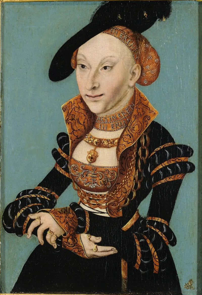 Sibylle de Clèves, hertuginne av Sachsen (1512-1554) - Lucas Cranach den eldre
