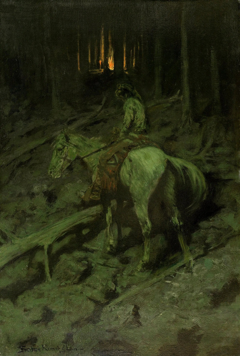 Apache skytesignal - Frederic Remington

Source:
Signal de tir Apache - Frederic Remington