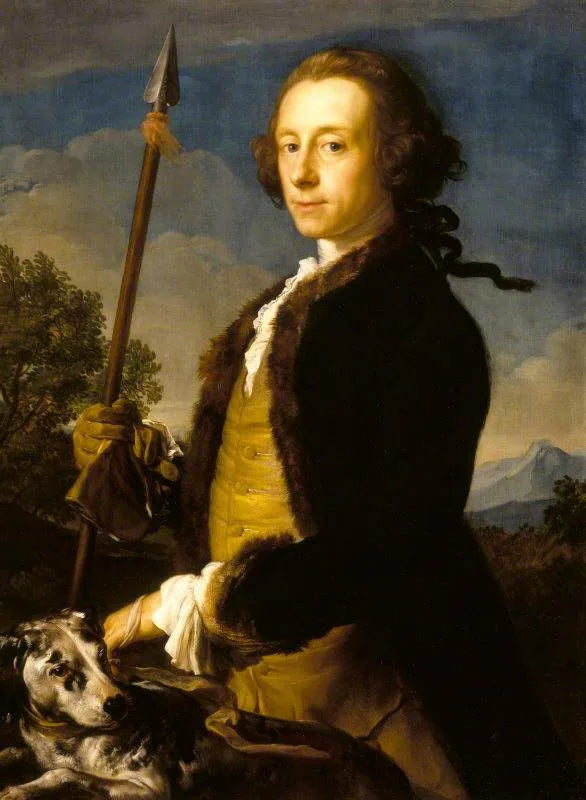 Sir Matthew Fetherstonhaugh, 1. baronet, parlamentsmedlem (1714-1774) som jeger med en villsvinspyd - Pompeo Batoni
