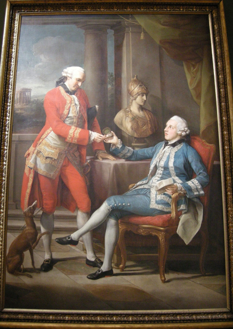Sir Sampson Gideon og en ukjent følgesvenn - Pompeo Batoni