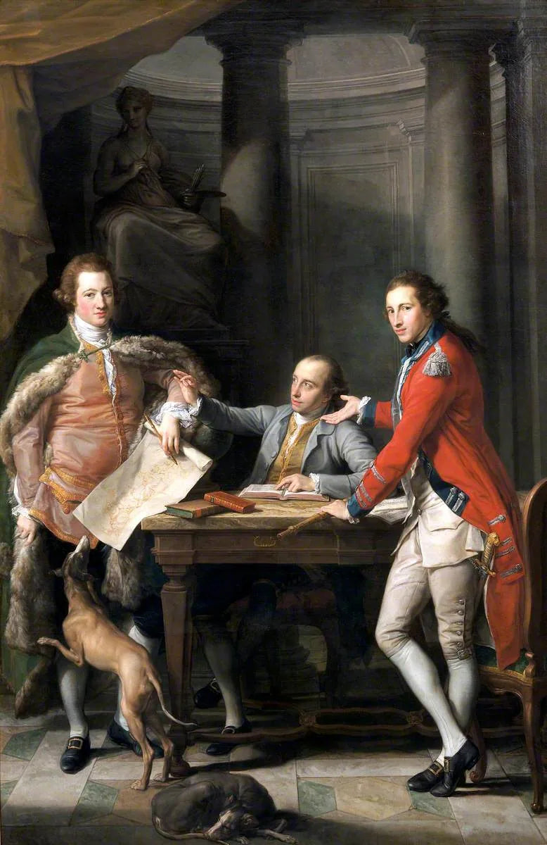 Sir Watkin Williams-Wynn (1749–1789), 4. baronett, Thomas Apperley (1734–1819) og kaptein Edward Hamilton - Pompeo Batoni