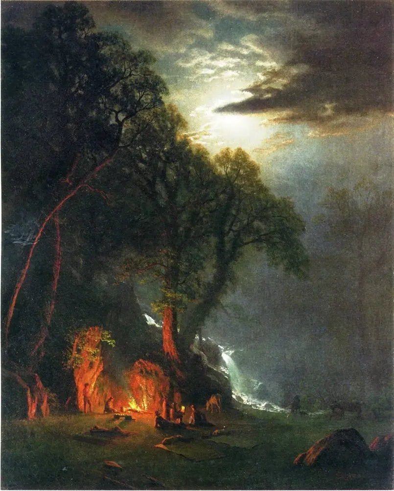 Site de feu de camp Yosemite - Albert Bierstadt - Alpha Reproduction