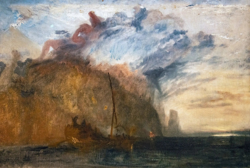 Skisse for 'Ulysses som håner Polyphemus' - J. M. W. Turner