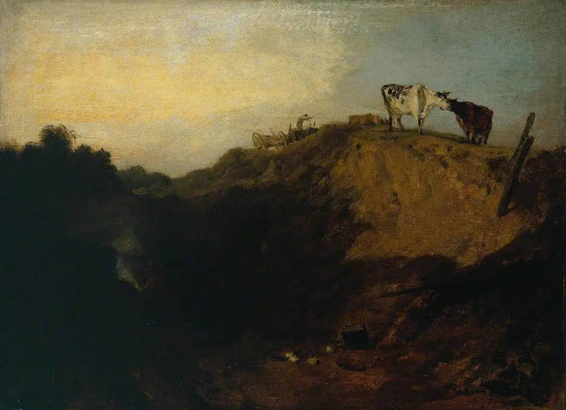 Skisse av en bank, med sigøynere - J. M. W. Turner