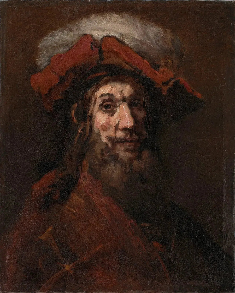 Skisse til Ridderen med Falken, kjent som "Korsridderen" - Rembrandt