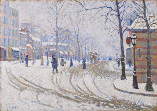 Snow, Boulevard de Clichy, Paris - Paul Signac - Reproductions de tableaux et peintures haut de gamme