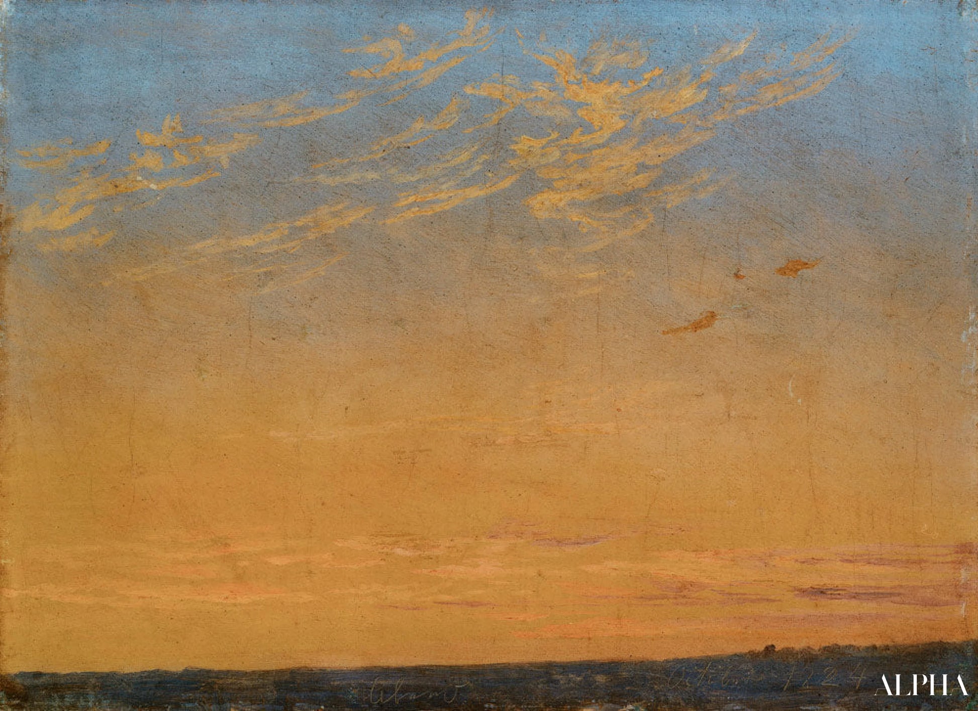 Kveld - Caspar David Friedrich - Høykvalitets reproduksjoner av malerier og bilder