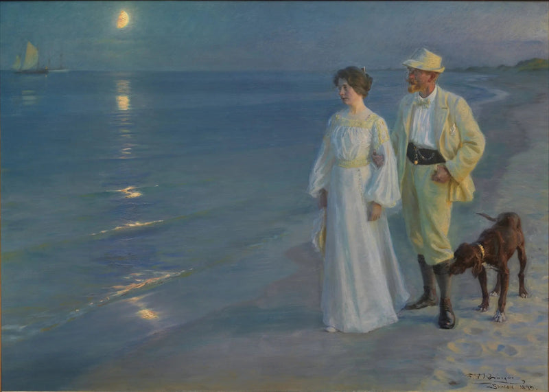 Sommerkveld på Skagen-stranden – kunstneren og hans kone - Peder Severin Krøyer