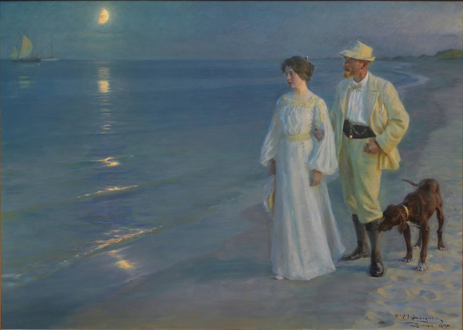 Sommerkveld på Skagen-stranden – kunstneren og hans kone - Peder Severin Krøyer