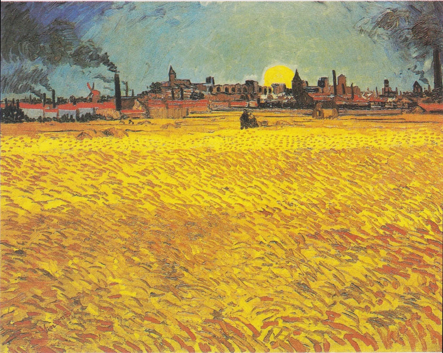 Hveteåker i solnedgang - Vincent van Gogh