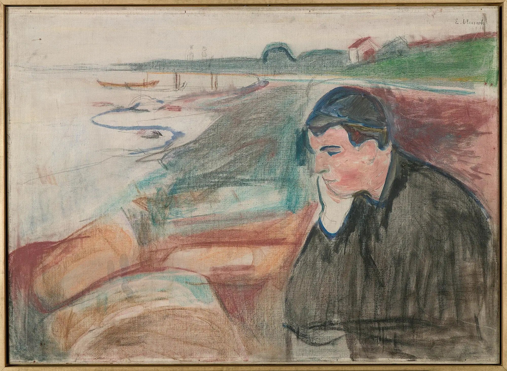 Reproduction du tableau « Soir. Mélancolie - Edvard Munch » par Alpha Reproduction en peinture à l’huile