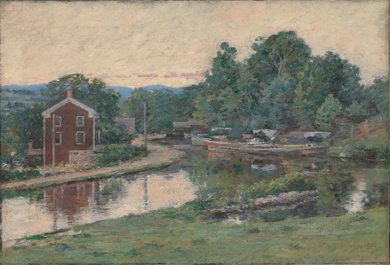 Kveld ved slusen, Napanoch, New York - Theodore Robinson