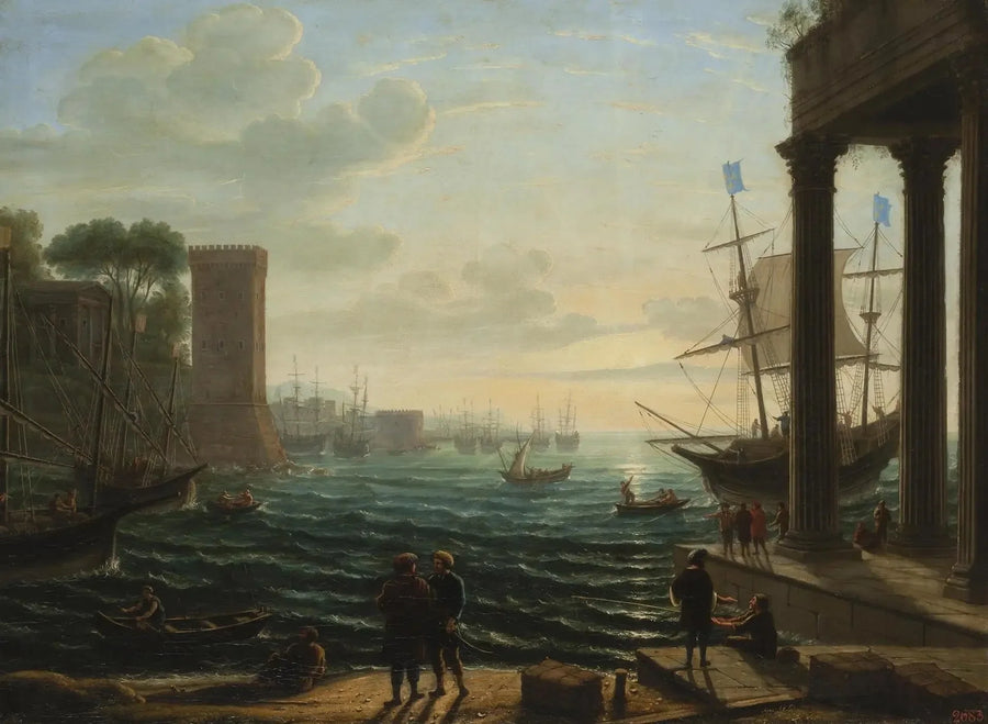 Kveld ved havnen - Claude Lorrain