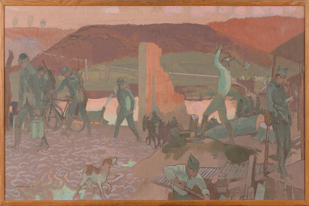 Soirée calme en première ligne, à Barisis - Maurice Denis image 1 reproduction réalisée par Alpha Reproduction