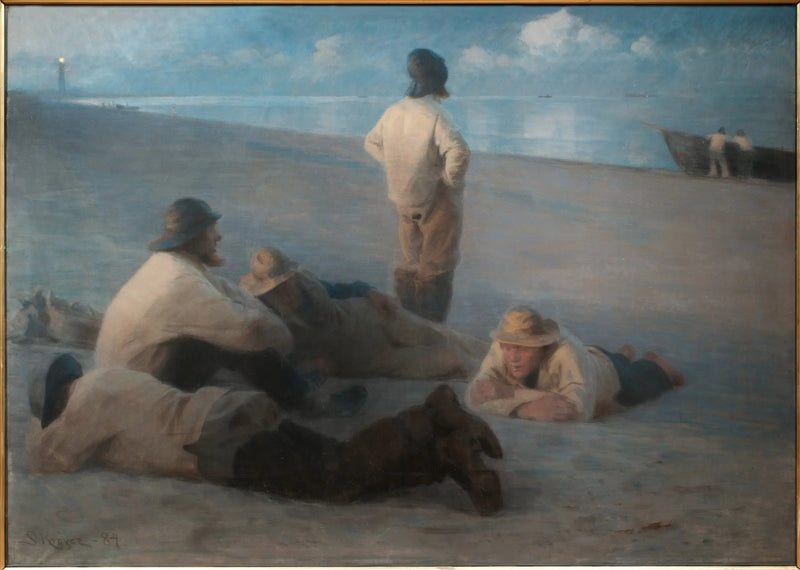 Sommerkveld på stranden i Skagen - Peder Severin Krøyer