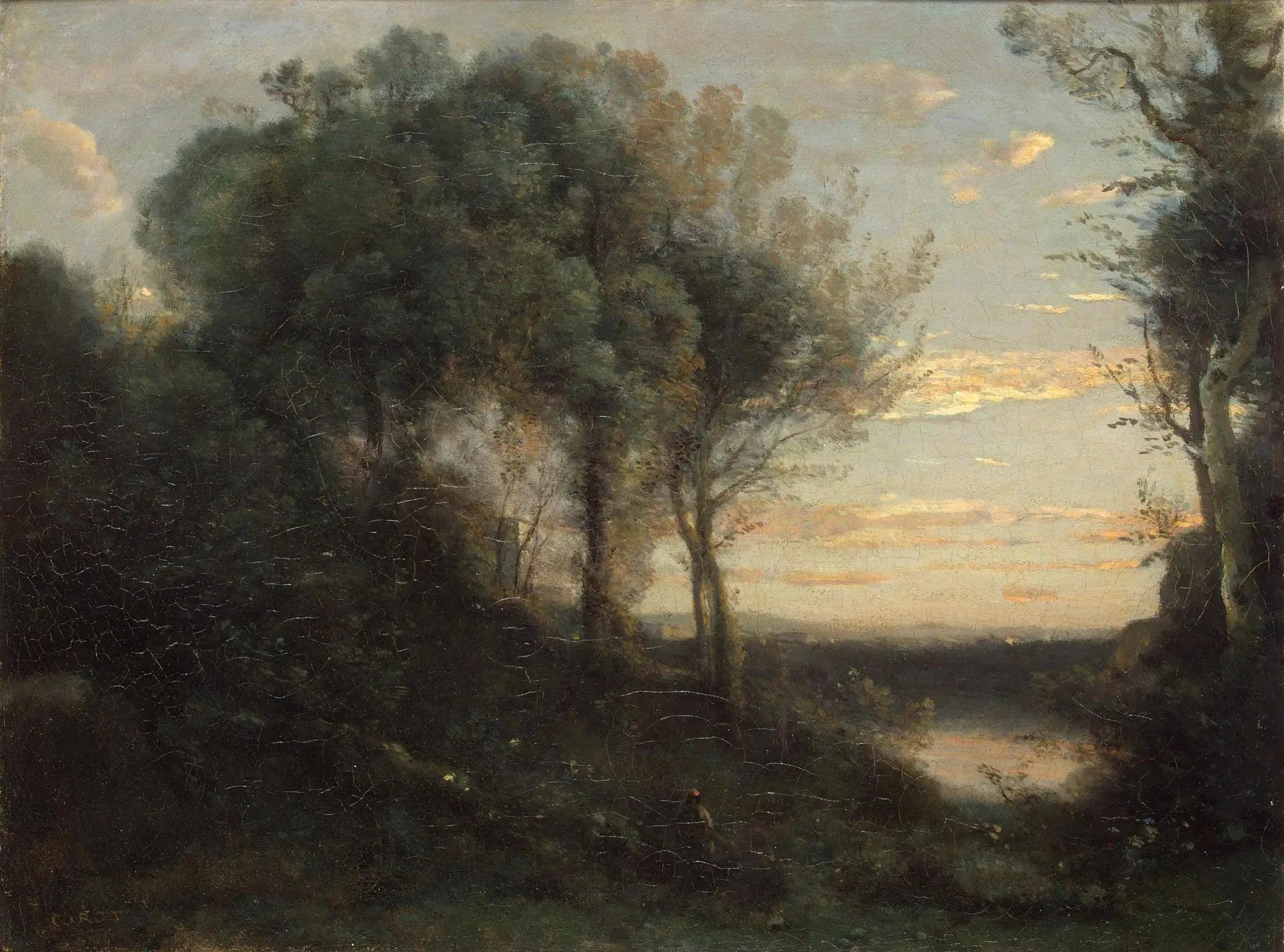 Soirée - Jean-Baptiste Camille Corot - Alpha Reproduction