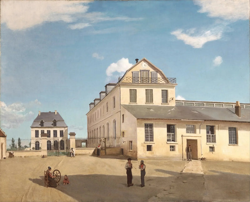 Soissons – Bolighus og fabrikk eid av M. Henry - Jean-Baptiste Camille Corot