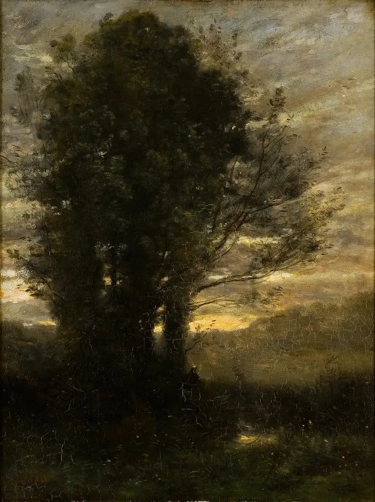 Solnedgang etter regn - Jean-Baptiste Camille Corot