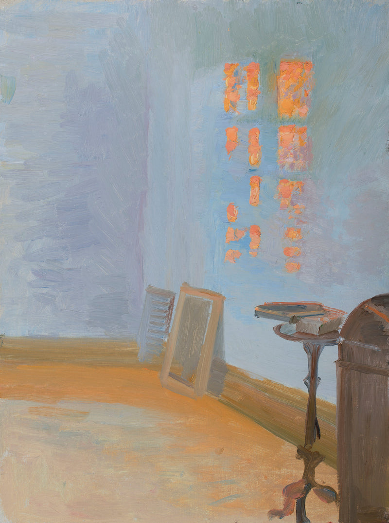 Soleil couchant dans l'atelier de l'artiste à Markvej. - Anna Ancher