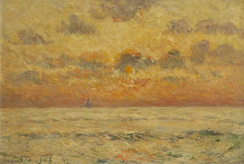 Solnedgang i havet, Quiberon - Maxime Maufra